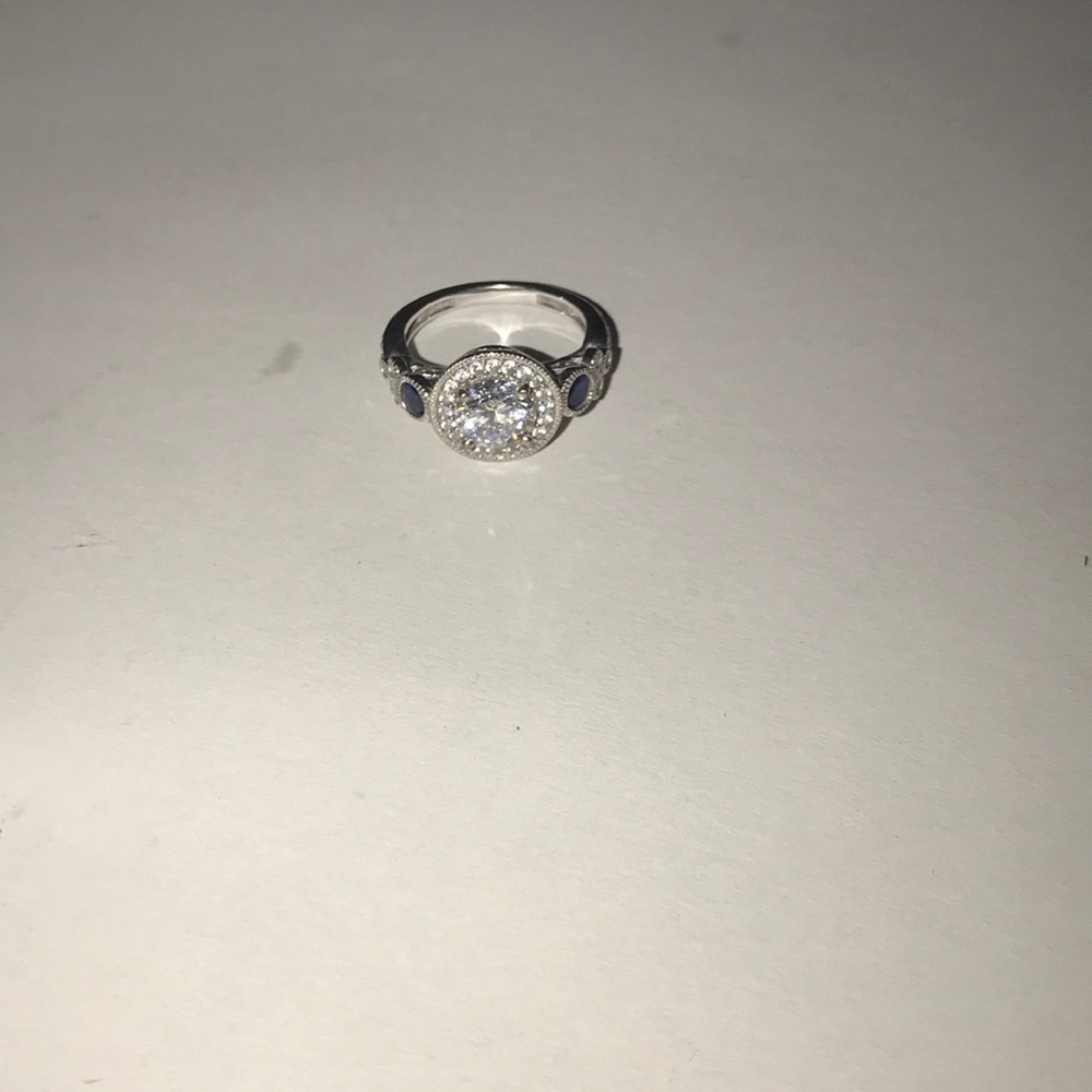 Sterling silver and diamonique ring